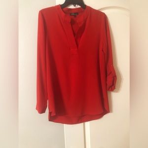 Dalia Red blouse long sleeves that may be buttoned up Size M